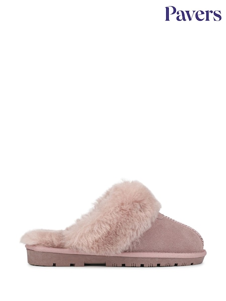 Pavers Pink Sheepskin Lined Slippers (G70458) | €51