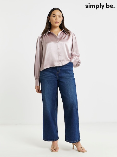 Simply Be Romantic Satin Shirt (G70477) | ‏182 ر.ق.