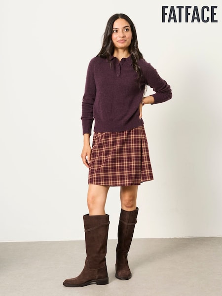 Mörklila - Fatface Kilt Skirt
