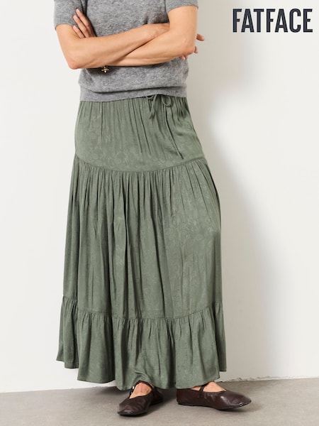 Olive Green - Fatface Maxi Skirt