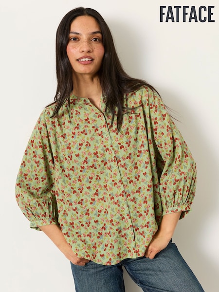Sage Green Acorn - Fatface Blouse