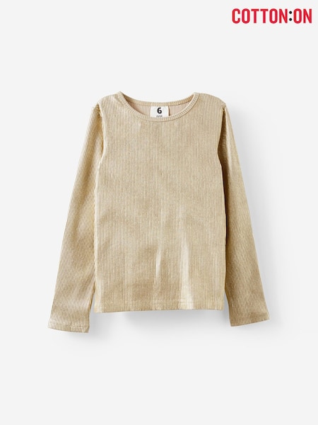 Cotton On Gold Jade Crew Long Sleeve Top (G70826) | €18