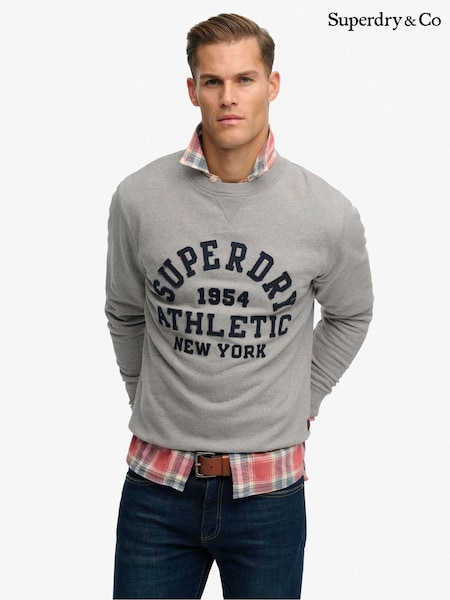 Superdry Grey Preppy Cotton Sweat Top (G70847) | €72