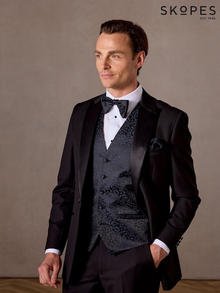 Skopes Blue Party Paisley Waistcoat (G70933) | R$ 485