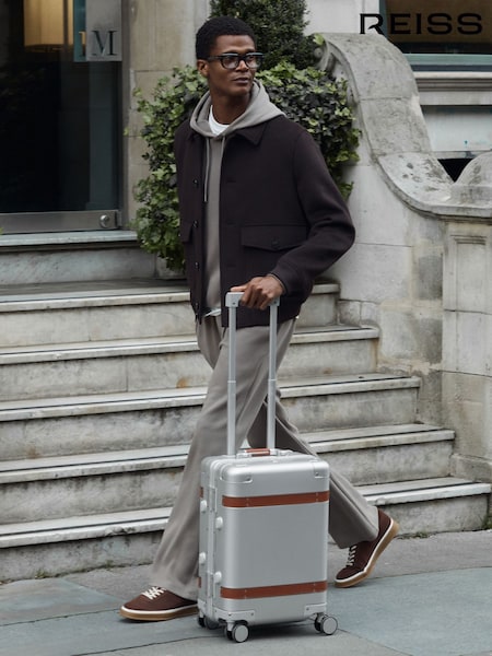 Silver - Regular Reiss Apollo Reiss | Journey Maker Hard-shell Cabin Suitcase