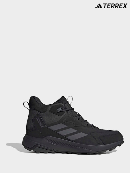Negro - Regular Adidas Adidas Terrex Anylander Mid Leather Hiking Trainers