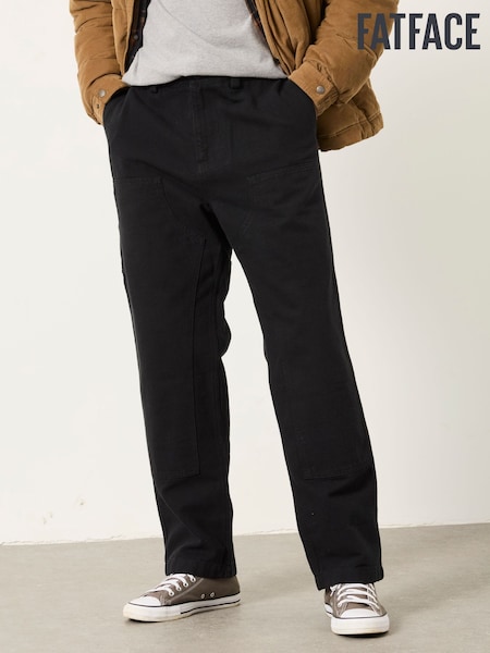 Washed Black - Regular Fatface Carpenter Trousers