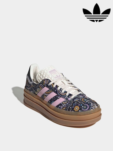 Black - Adidas Originals Liberty London Gazelle Bold Trainers
