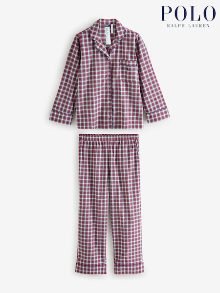 Polo Ralph Lauren Red Trail Tartan Madison Pyjamas Set Twilly (G71373) | €228