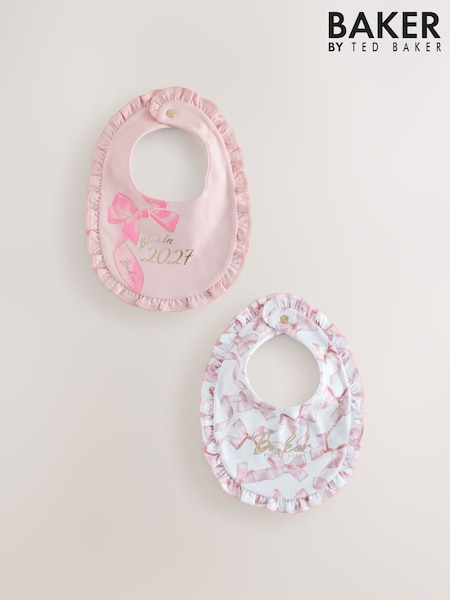 ホワイト - Baker By Ted Baker 2 Pack Born In 2027 Bibs