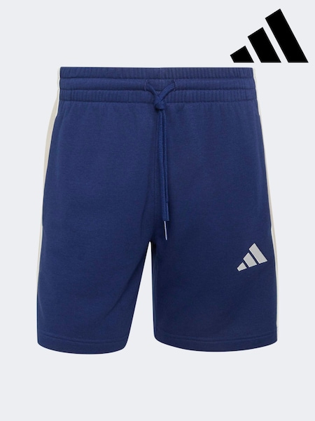 Blue - Regular Adidas Seasonal Essentials Colorblock Fleece Shorts
