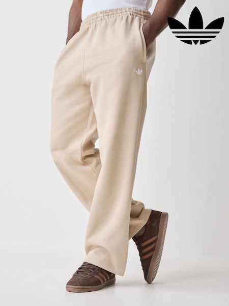 Beige - Regular Adidas Originals Trefoil Essentials Open Hem Joggers