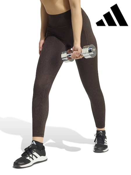 Brown - Adidas Optime Primelift Leggings