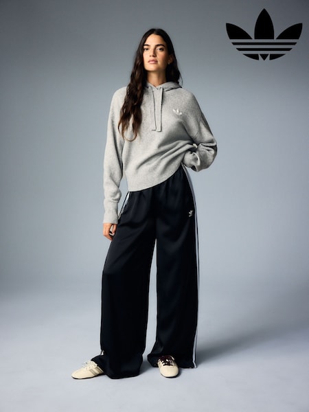 Gris - Adidas Originals Essential Knit Hoodie