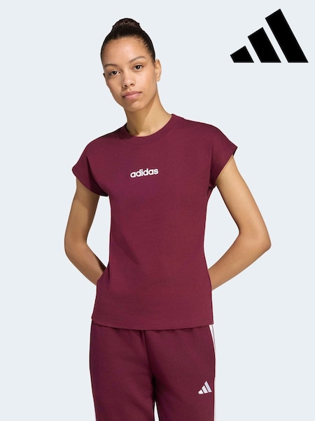 Rojo granate - Adidas Essentials Single Jersey T-shirt
