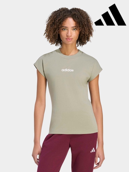 Gaiši zaļa - Adidas Essentials Single Jersey T-krekls