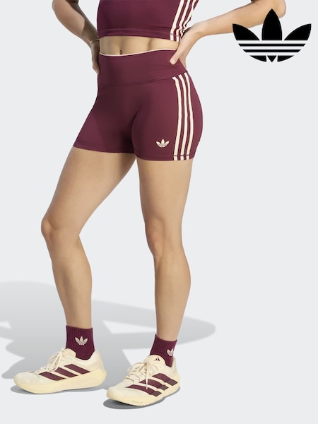 Maroon Red - Adidas Originals Training Sport Superstar Shorts