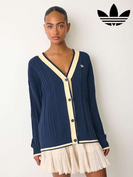 Navy - Adidas Originals Cardigan
