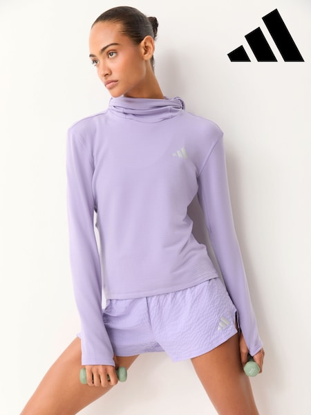 Purple - Adidas Adi365 Run Long Sleeve Top