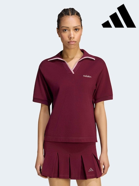 Rojo granate - Adidas Colourpop Polo Top