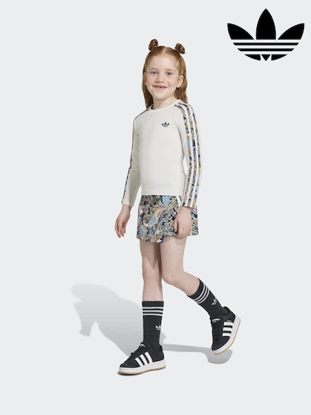 Bela - Adidas Originals Liberty London 3 Stripe T-shirt And Wrap Skirts Set