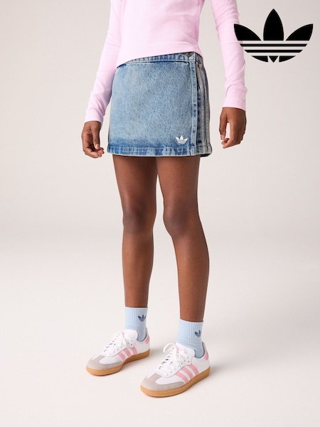 Blue - Adidas Originals Denim Skirt