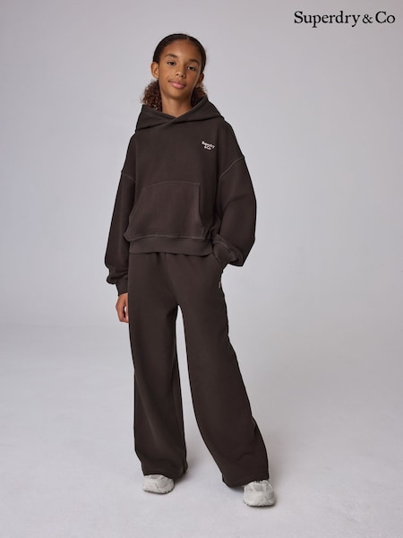 Brown - Superdry Sweat Top & Joggers Set
