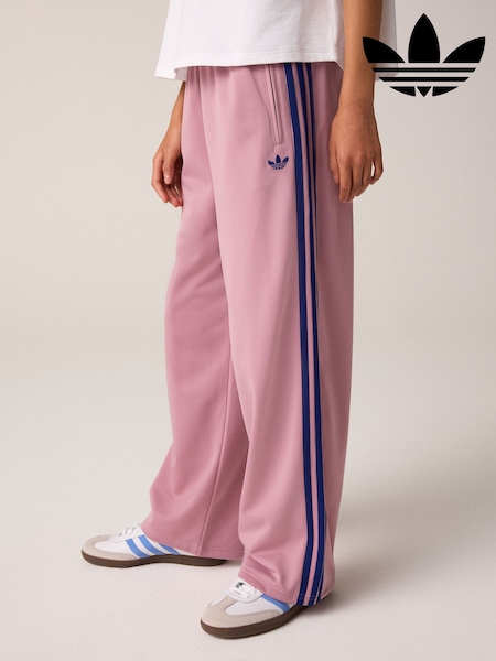 Rosa/Marinblå - Adidas Originals Firebird Lösa Byxor