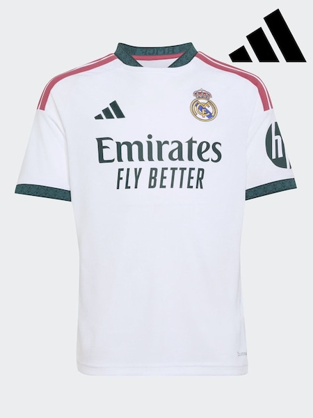 أبيض - Adidas Real Madrid 26/27 Home Jersey Kids T-shirt