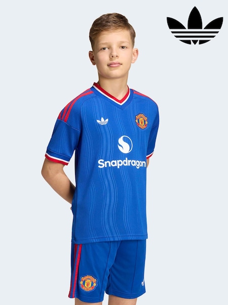 Blå - Adidas Kids Manchester United 26/27 Away T-shirt
