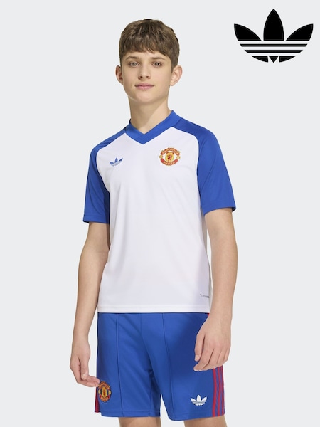 White - Adidas Manchester United 26/27 Pre Match Kids Jersey