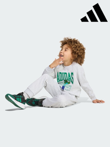 Grey - Adidas Minecraft Little Kids Tracksuit