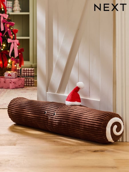 Christmas Yule Log Draught Excluder