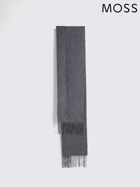 MOSS Grey Melange Cashmere Blend Scarf (G73468) | €59