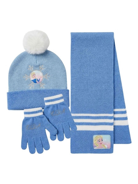 Peers Hardy Blue Frozen Hat, Scarf & Gloves Set 3 Piece (G73575) | €26.50