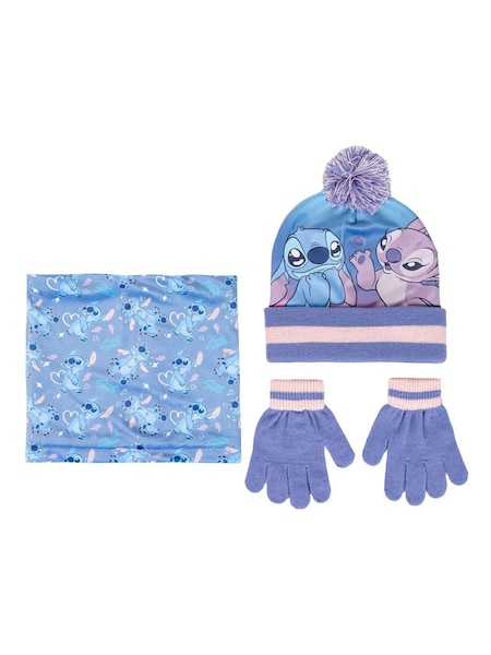 Peers Hardy Blue Stitch Disney Snood, Hat & Gloves Set 3 Piece (G73576) | €26.50