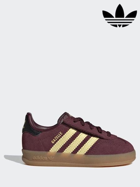 Red - Adidas Originals Gazelle Indoor Trainers