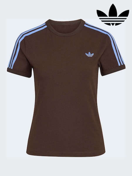Brown - Adidas Originals 3s Slim T-shirt