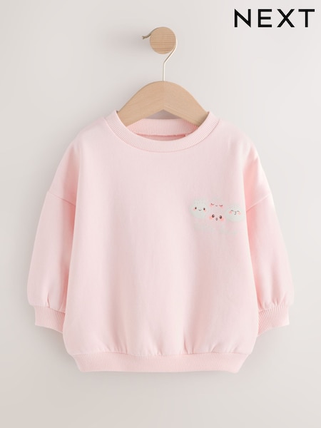 Light Pink Bao Buns Crew Neck Sweatshirt (3mths-7yrs) (G74344) | AED61 - AED71