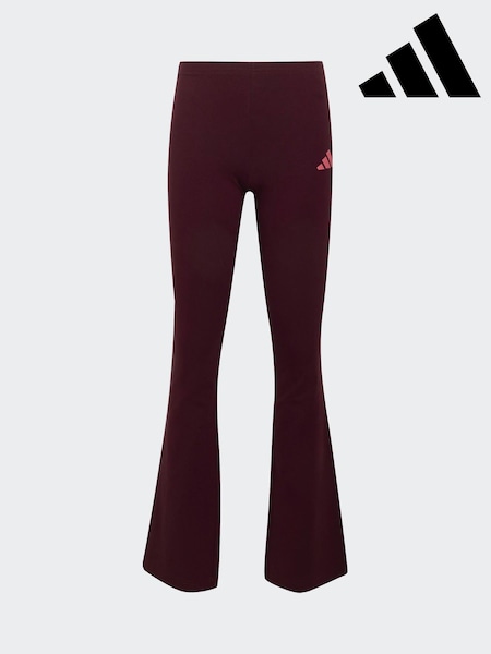Rouge bordeaux - Adidas Essentials Flared Leggings