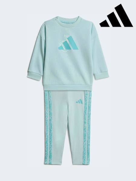 Green - Adidas Sweat Top & Joggers Set