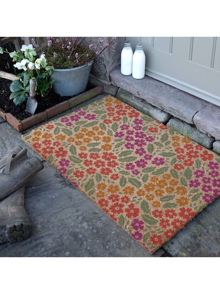 Artsy Mats Brown Floral Pattern Doormat (G74518) | 208 QAR