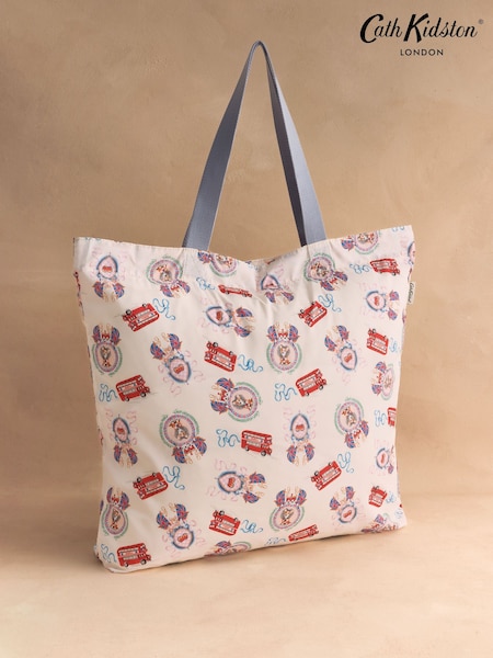 Ecru London Icons - Cath Kidston Large Foldaway Tote