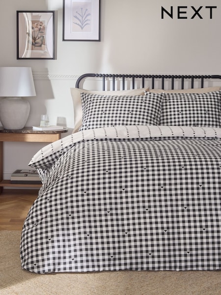Heart Reversible Duvet Cover And Pillowcase Set