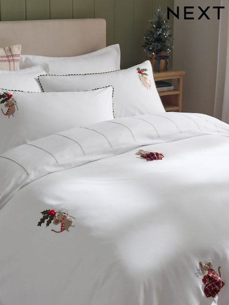 Woodland Mouse Tufted Duvet Cover And Pillowcase Set