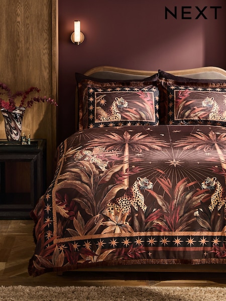 Jungle Leopard Velvet Duvet Cover And Pillowcase Set
