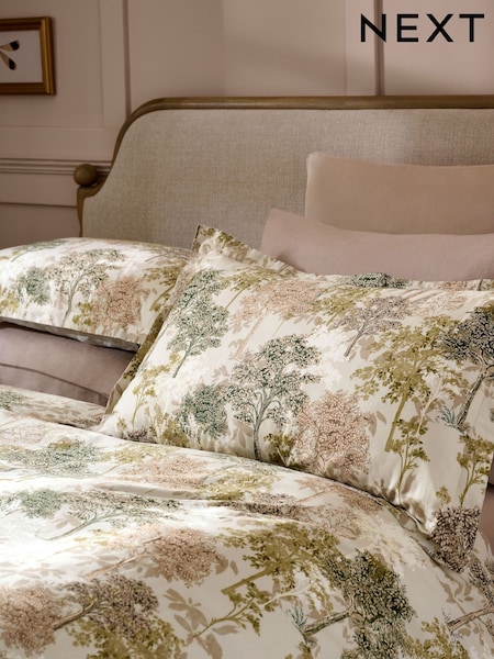 Tree Toile 300 Thread Count Duvet Cover And Pillowcase Set