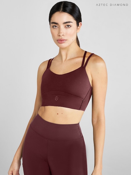 Aztec Diamond Red Bonded Sports Bra (G74616) | R$ 395