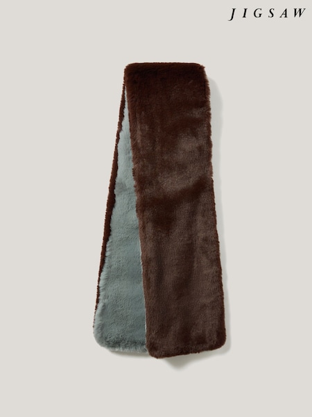 Jigsaw Brown Faux Fur Scarf (G74711) | €86.50