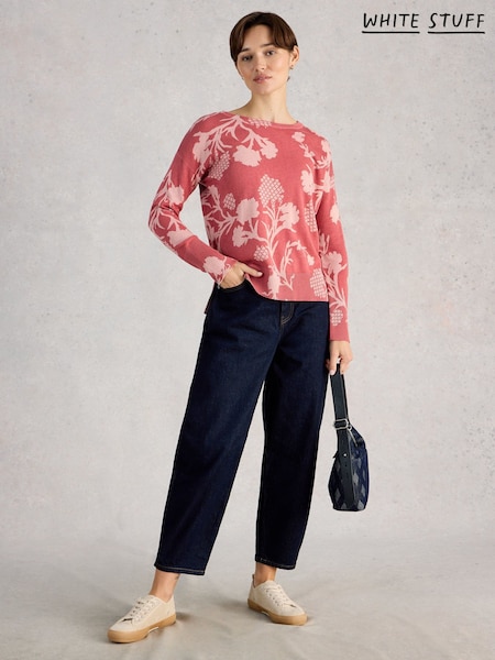 White Stuff Pink Olive Print Jumper (G74866) | €88